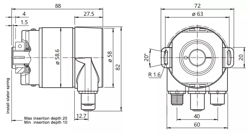 58mm Ethercat Heavy Duty Encoder